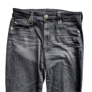 AG Mari High-Rise Slim Straight Black Denim Jeans Women’s Size 27